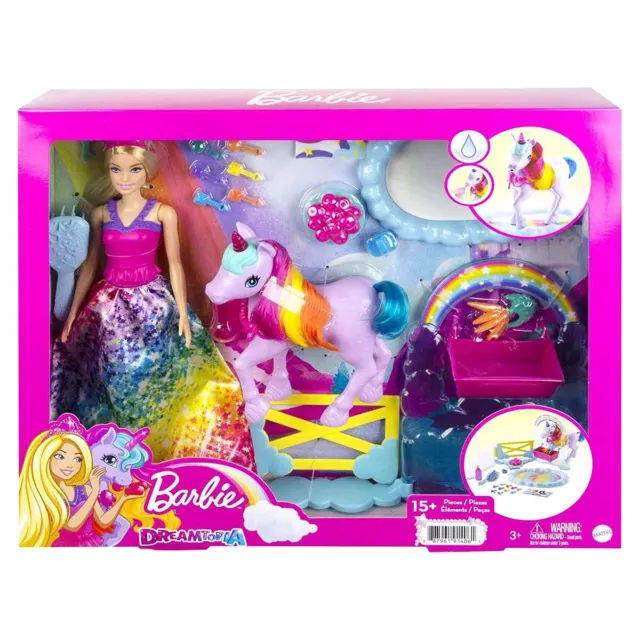 Mattel GTG01 - Barbie - Dreamtopia - Puppe mit Einhorn und Zubehör, Prinzessin