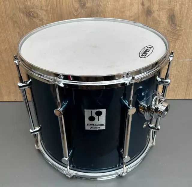 1999 Vintage Sonor Force 2001 Scack Tom 14""x12"" Turchese Scuro