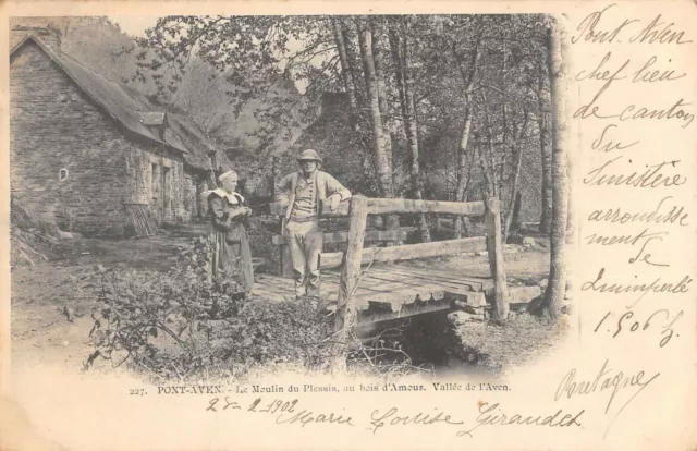 Cpa 29 Pont Aven Le Moulin Du Plessis