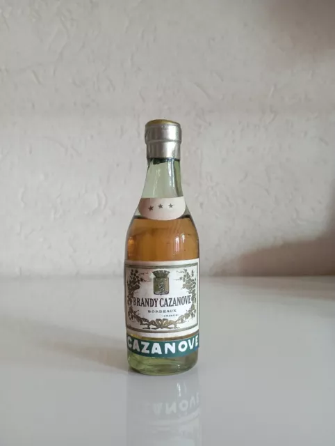 Very old mini bottle cognac /brandy Cazanove 3 stars 5cl