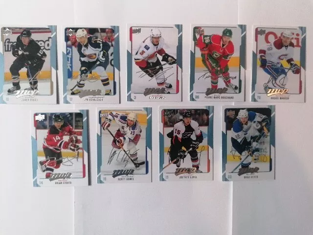 9 trading cards lot 2008/09 NHL MVP SILBER-SCRIPT NR. 2,11,45,143,154,174,192...