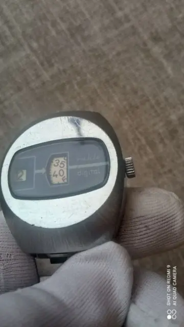 Vintage RUHLA DIGITAL Jump Hour Wrist Watch 1970's GDR