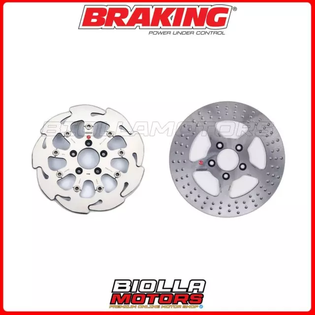 Kit Dischi Freno Braking Harley Davidson Fxsts/I Springer Softail 1450 2002 -  A