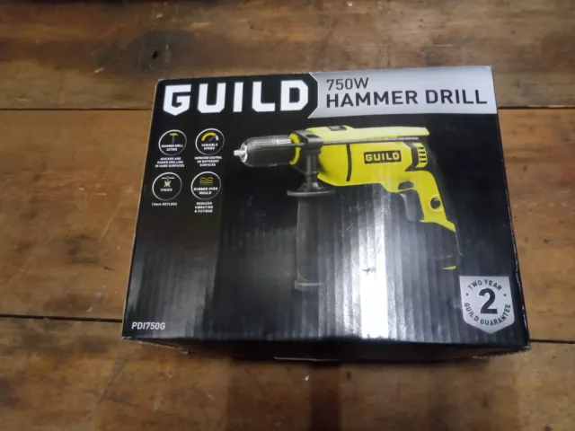 GUILD 13MM KEYLESS Corded Hammer Drill 600W. 22.99 PicClick UK