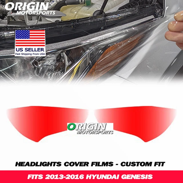 PRECUT HEADLIGHTS CLEAR Covers Bra Film Kit PPF Fits 20132016 GENESIS