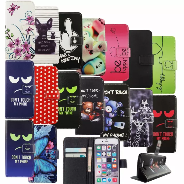 Handy Schutz Hülle Tasche Case Cover Wallet Kunstleder 360 Grad Standfunktion