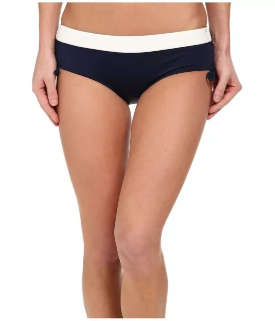 Christin Michaels Rhea Hipster Navy Blue Womens Bikini Bottom Swimwear Size S