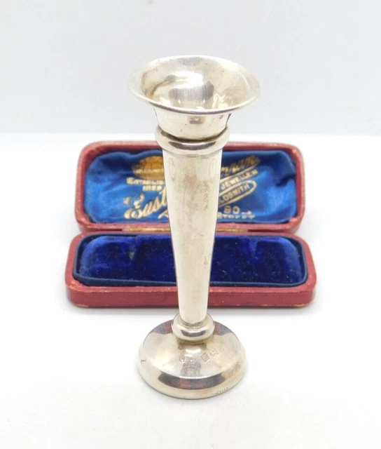 Small Sterling Silver Posey Stem Vase Vintage 1991 Birmingham