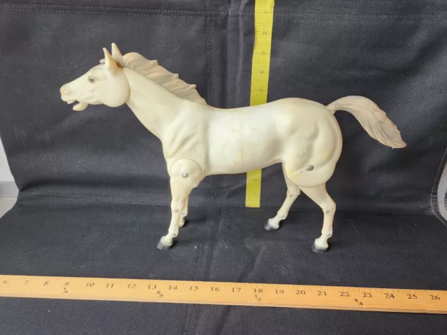 Vintage 1973 Gabriel The Lone Ranger  10" Jointed Horse Figure Silver Complete