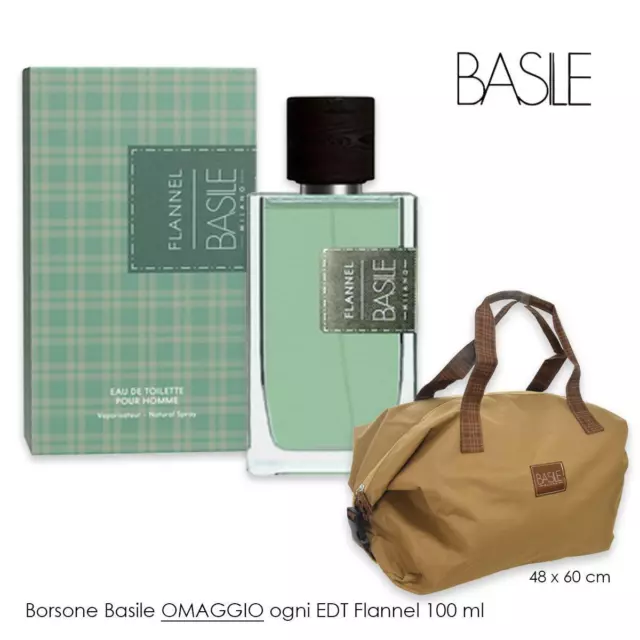 Parfüm für Männer Basile Flannel EDT 100ml Original + Seesack Geschenk E Proben
