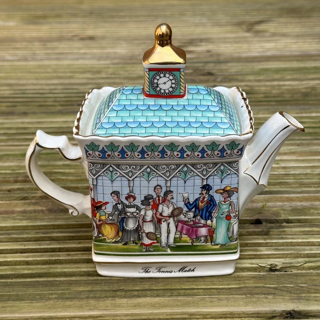 SADLER VINTAGE COLLECTABLE Teapot Championships The Tennis Match £13.50 PicClick UK