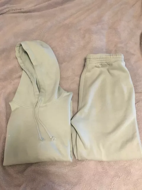 H M HM LADIES Tracksuit Hooded Top Joggers Set Size XS Mint