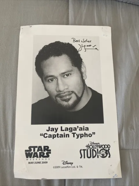 Captain Typho Star Wars Jay Laga'aia Signed Rare Disney Weekends Autograph