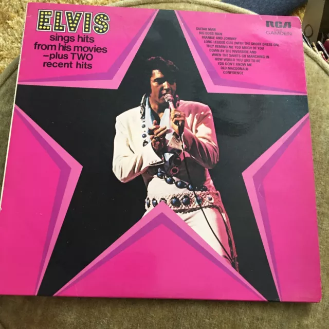 Elvis Presley " Sings Hits From His Movies   " Vinyl Album Lp 1972