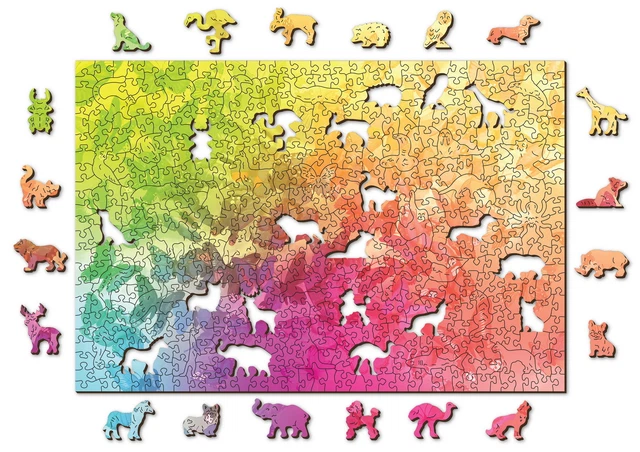 Wooden Puzzle 500 +5 Pieces for Kids & Adults - Butterfly Dreams Animal Jigsaw
