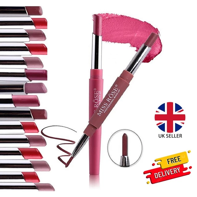 Double Head Lipstick Lip Liner Pencil / Pen Waterproof Matte Long Lasting Makeup