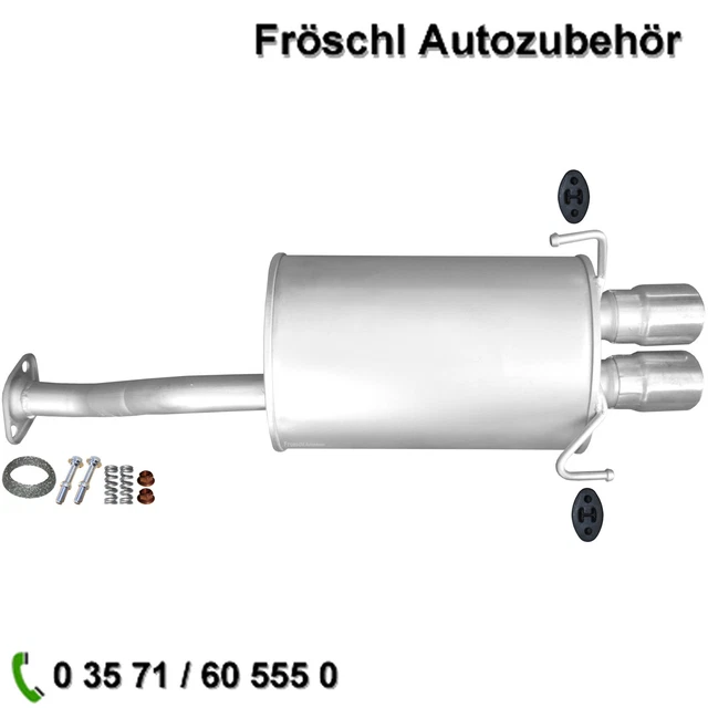 Komplette Auspuffanlage Für Honda Civic VI (EJ9) 1.4 - Mit Endtopf, Mitteltopf, Montagesatz