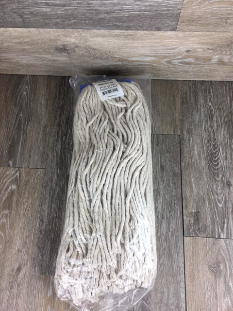 Lot Of 8 Cotton Lie Flat Cut End Commercial Or Home Replacement Mop Heads