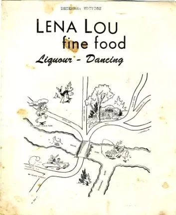 Lena Lou Menu Grand Rapids Michigan 1940's King Coffee Menu Sheet