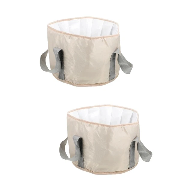2 Pcs Fußbad Falteimer Tragbarer Wascheimer Fußwaschwanne Wasserbeutel Reisen