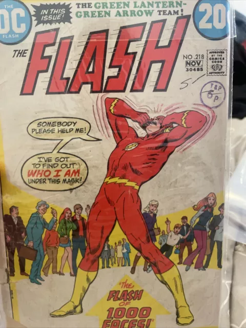 The Flash #218 (1972) Dc Comics Feat. Green Lantern And Arrow (Bagged)