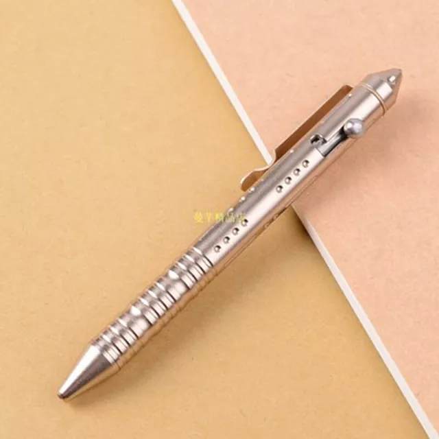 EDC Aluminium Alloy Portable Pen Tungsten Steel Head Portable Bolt Pen W/Clip