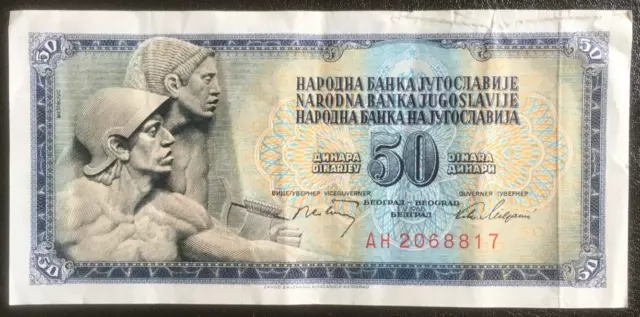 Jugoslawien Banknote 50 Dinar 1968    #23.05a !!!