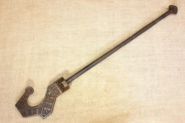 Old Ceiling Plant Hook Chandelier Bird Cage Hanger Square Nut Vintage Iron 2