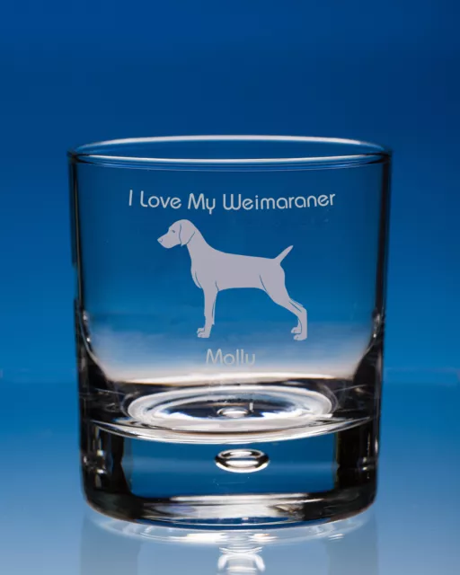Personalised Weimaraner Whisky Glass, Weimaraner Lover Gift, Dog Lover Gift