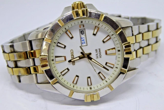 SEIKO セイコー SOLAR 100M V158-0AR0 ソーラー 腕時計 Seiko Solar Men V158-0AR0 Military Black blue Dial 43mm