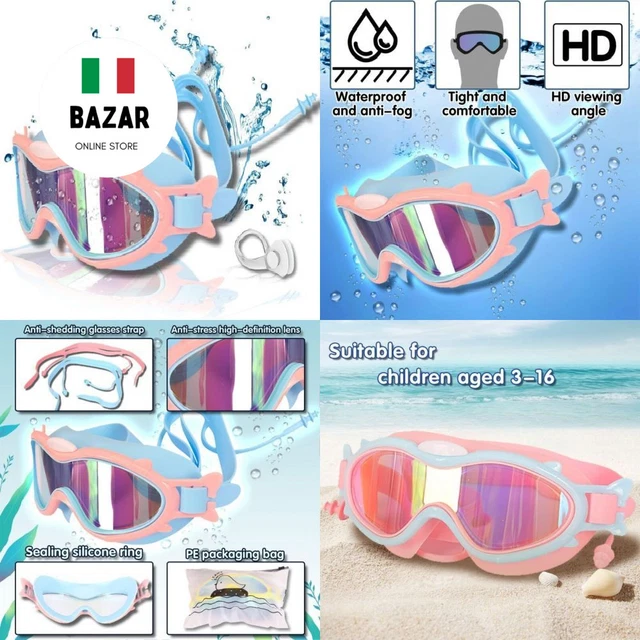 AMEBLEAK OCCHIALINI DA Nuoto per Bambini 4 12 Anni Anti
