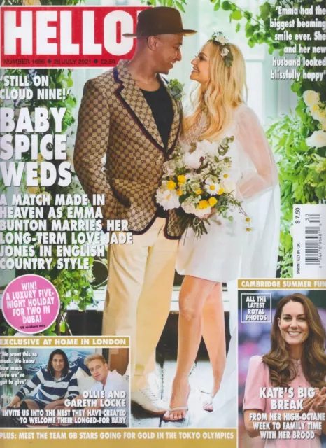 Baby Spice Weds Hello! Magazine July 26 2021 Emma Bunton Spice Girls
