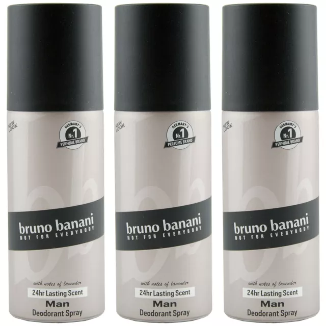Bruno Banani Desodorante Hombre 3 X 150ml 24h Lasting Scent Spray para