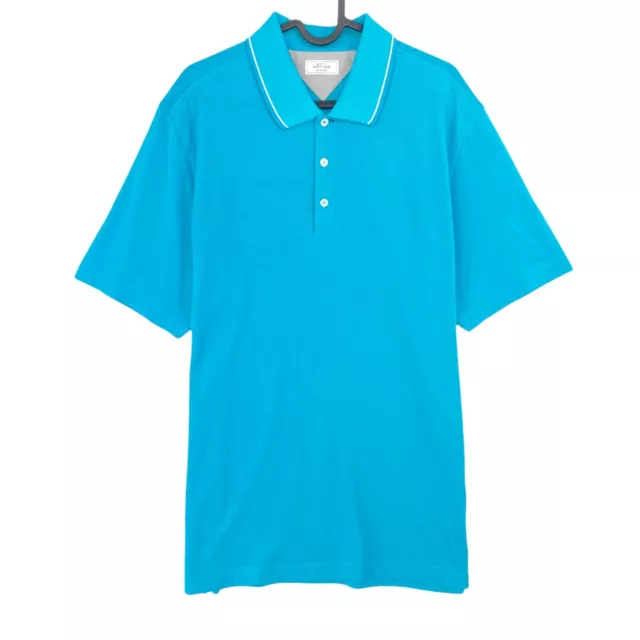 Adidas Adipure Golf Luce Blu Maglietta Polo Taglia M