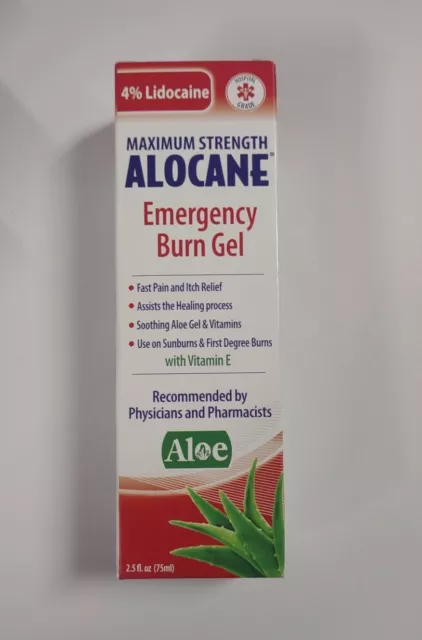 Alocane Emergency Burn Gel, Maximum Strength, 2.5 oz