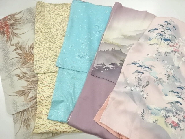 46021# Japanese Kimono / Antique Kimono / Set Of 5