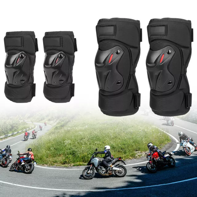 Motorcycle Knee Elbow Pads Dirt Bike BMX Motocross Guards Protective Gear Adult