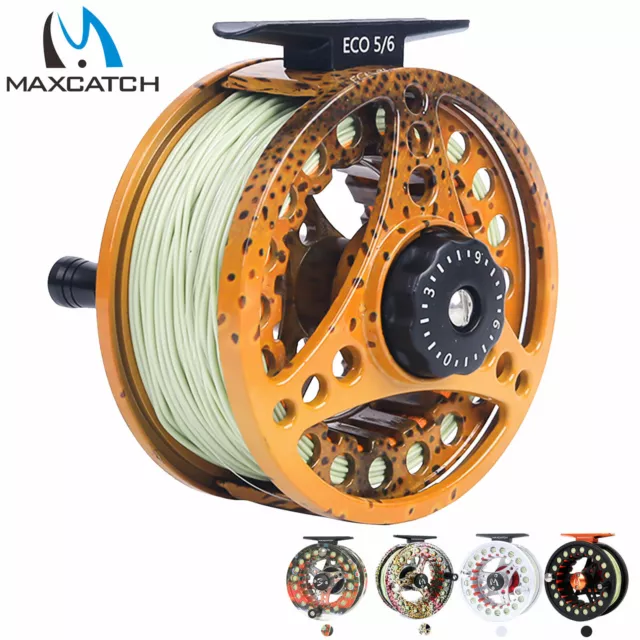 Maxcatch 3/4 5/6 7/8wt Pre-Loaded Fly Fishing Reel with Fly Line, Backing,Leader