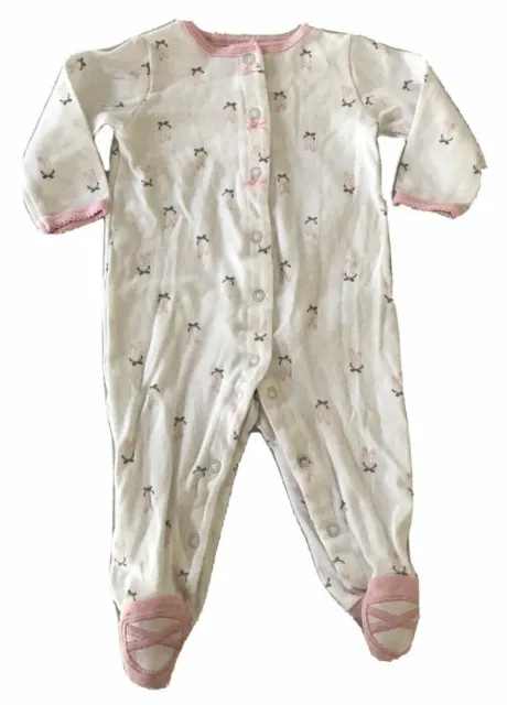 Carter's Baby Girls Pajamas Pink Ballet  Footed Sleeper size 6 months