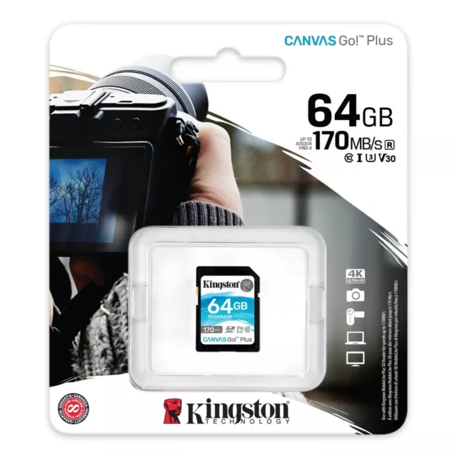 64GB Kingston Canvas Speicherkarte für Canon Powershot G5 X Mark II Digitalkamera