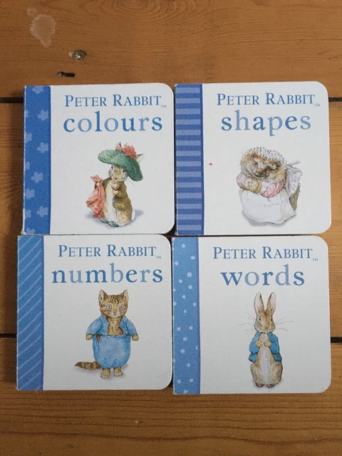 LEARNING COLOURS NUMBERS Shapes With Peter Rabbit 4 Toddler Books £1.99 ...