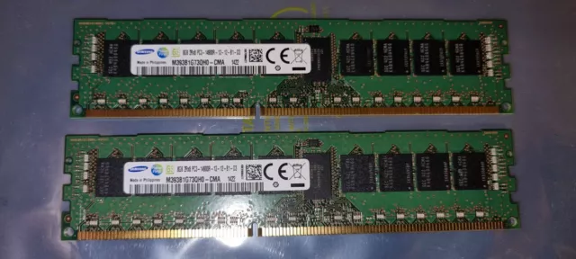 Samsung 16GB 2 x 8GB PC3-14900R DDR3 ECC Registered (2Rx8) Server RAM memory