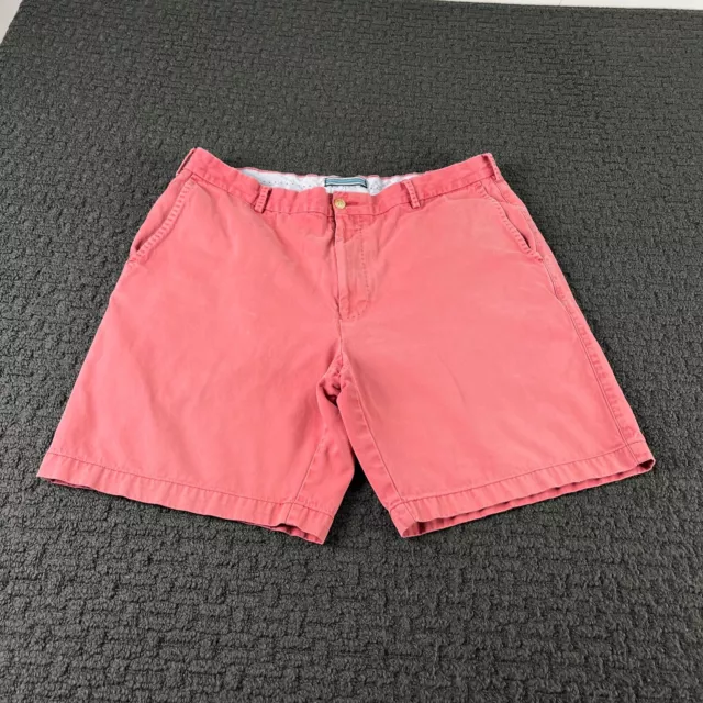 Peter Millar Shorts Mens Size 38 Red Chino Flat Front Pima Cotton Casual