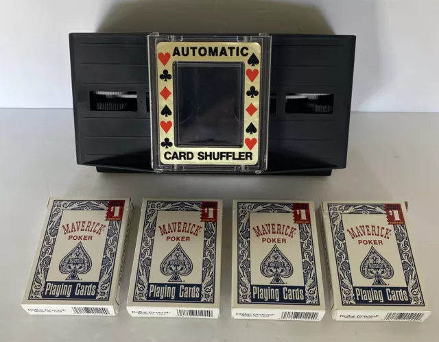 Auto Card Shuffler One Or Two Decks Vintage Cordless Electric Vegas Style