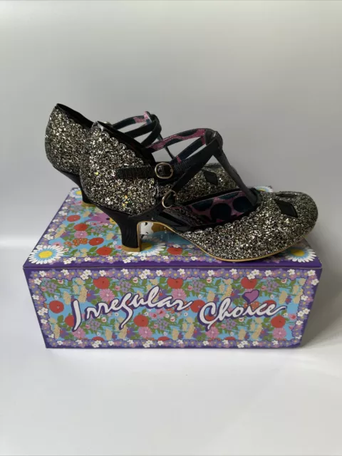 Womens Irregular Choice Golden Age Heels Gold And Black