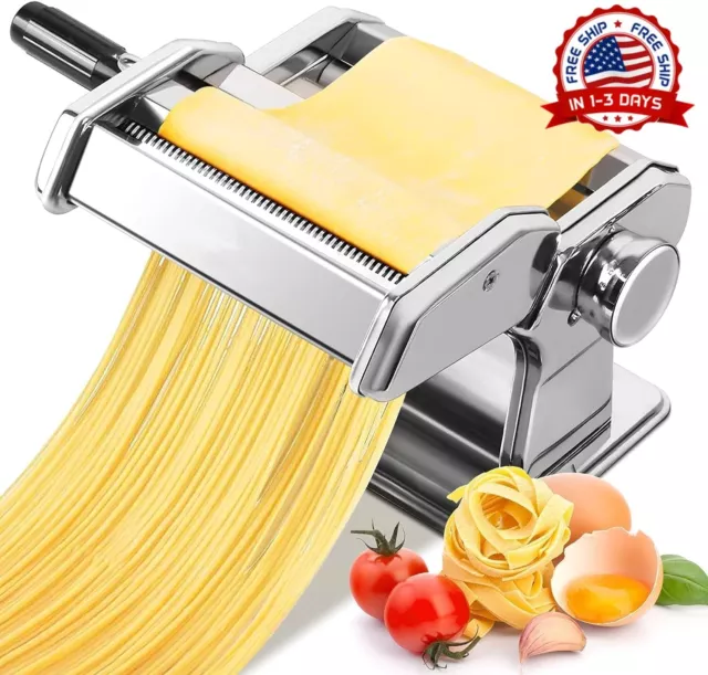 Máquina laminadora de masa manual para pasta rodillo de acero inoxidable para ravioles EE. UU.