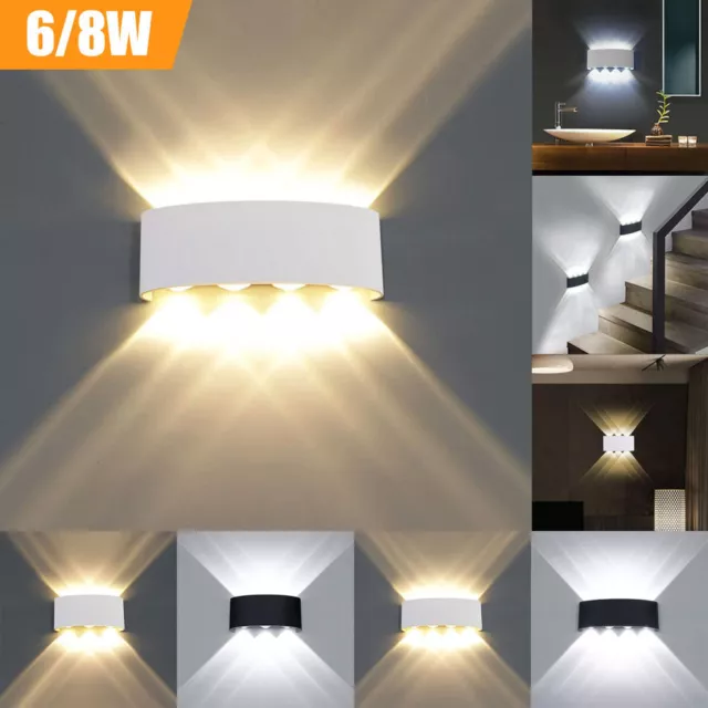 Modern LED Wall Lamp Indoor Outdoor Garden Corridor Balcony Up Down Sconce Light