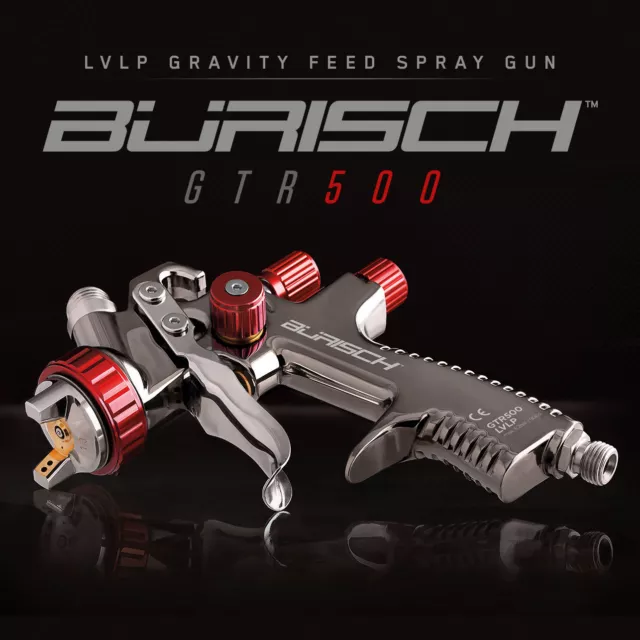 Burisch LVLP Sprühpistole GTR500 1,3 mm Schwerkraftzufuhr zugeführt