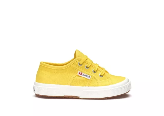 Superga 2750 Classic Scarpe Bambini Giallo Sneaker Leggera in Tela Sportiva New