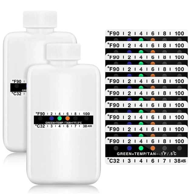 Kit completo de prueba de tiras reactivas de temperatura duraderas papel de orina plástico